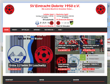 Tablet Screenshot of eintracht-dobritz.de